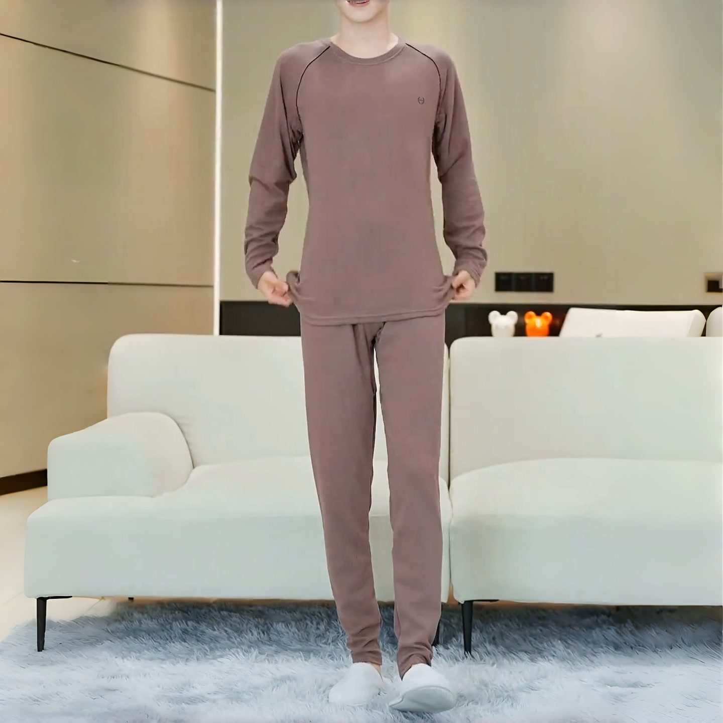 冬季保暖内衣套装青少年初高中学生保暖内衣德绒内穿秋衣秋裤打底