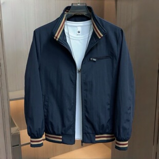 2026新款春秋季立领夹克男士潮流休闲百搭商务春季简约夹克外套男