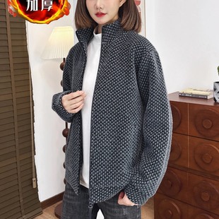 冬季时尚轻奢帅气休闲免烫抗褶皱夹克外套加绒保暖加厚外套JH670