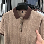 纯色翻领休闲半袖 纯棉男士 POLO衫 新款 夏季