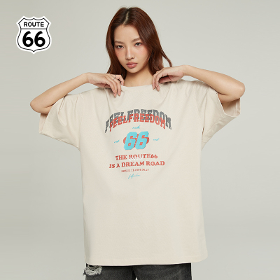 ROUTE66短袖美式复古情侣装T恤