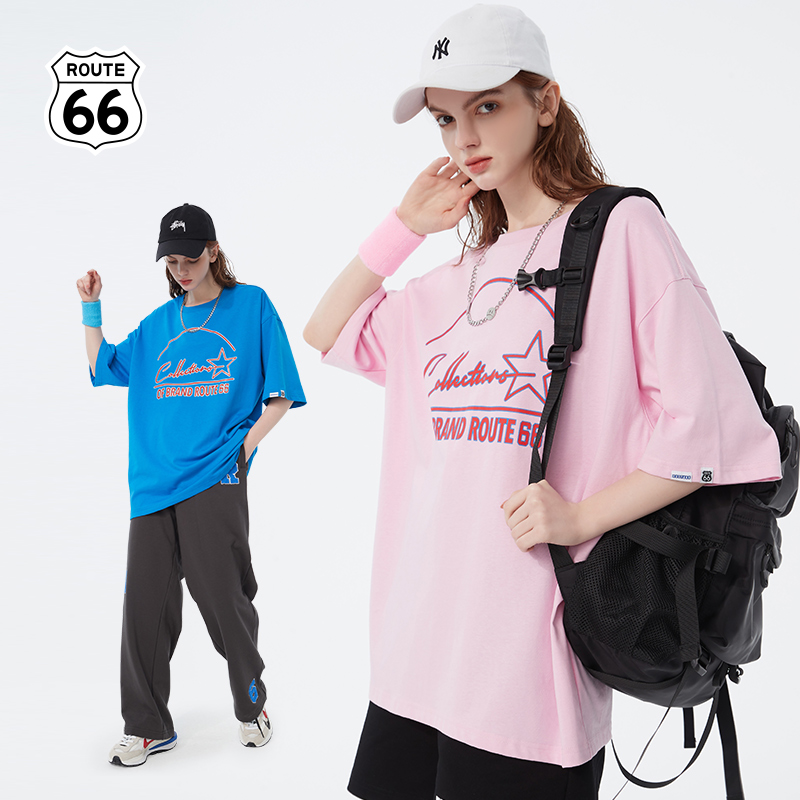 66号公路复古百搭潮流短袖T恤衫