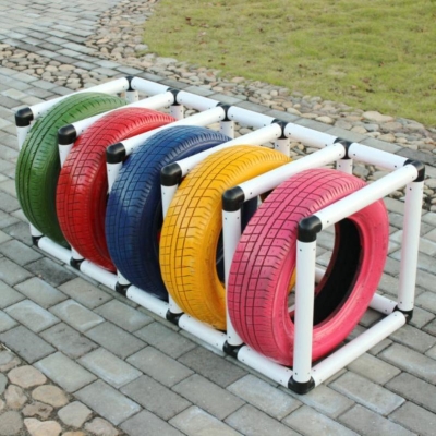 新品小孩车胎器材幼儿园户外玩具轮胎室外架子彩色3-12岁协调体育
