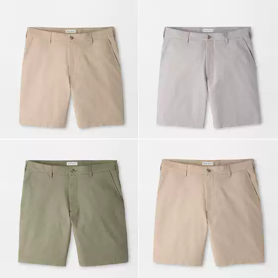 Peter Millar $188 Vintage Style Men's High-End Casual Pants Shorts Straight Thin Comfortable Plus Size