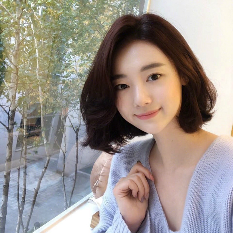 韩式内扣bobo头假发女短发