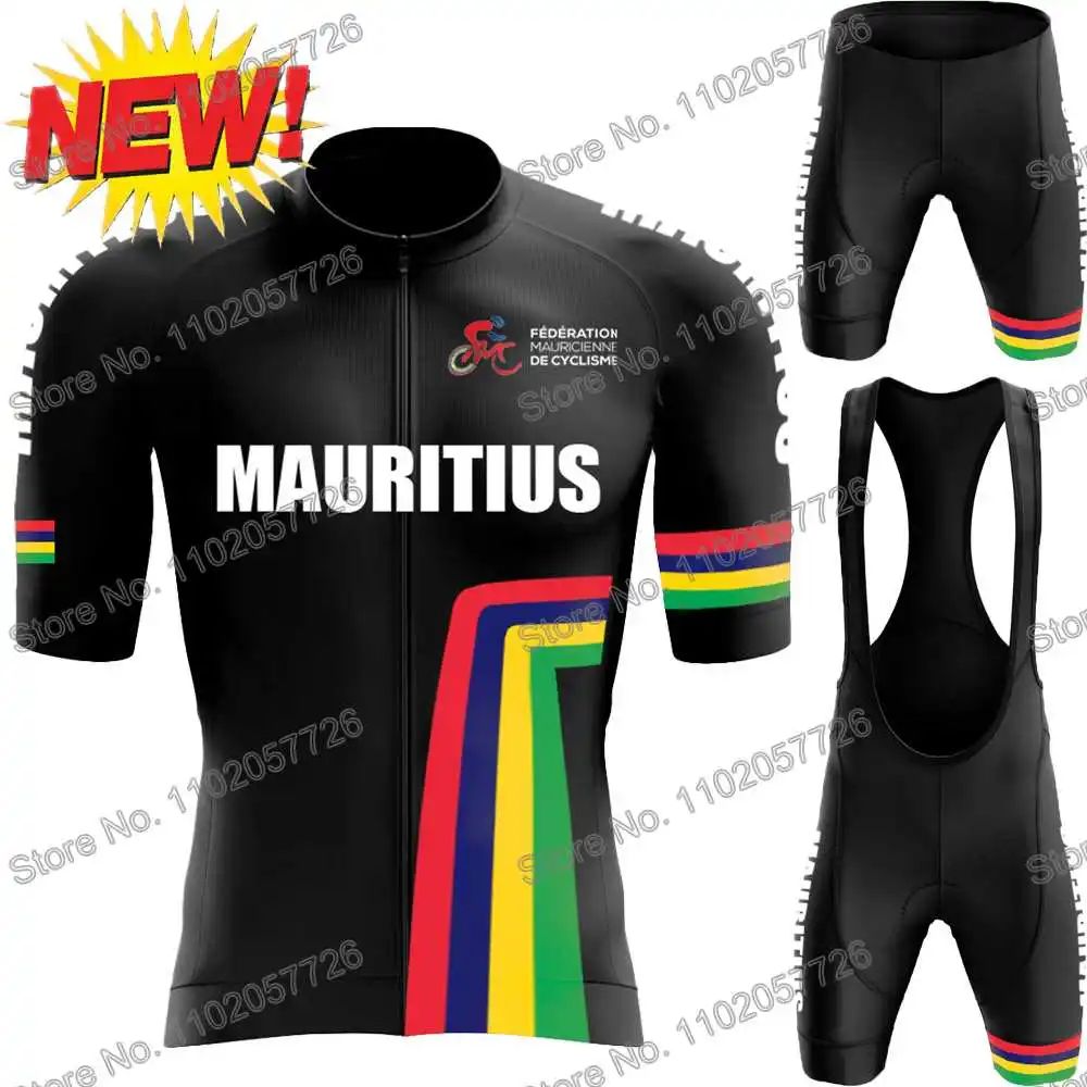 Mauritian National Team 2024 Cycling Jersey Men's Set Summer