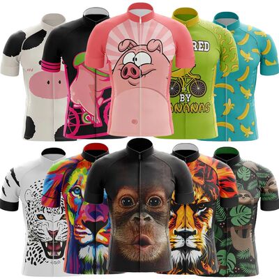 Reflective Cycling Jersey for Men Short Sleeve, MTB Maillot,