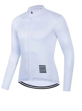 Men Cycling Jerseys White Long Sleeves Autumn Cycling Clothi