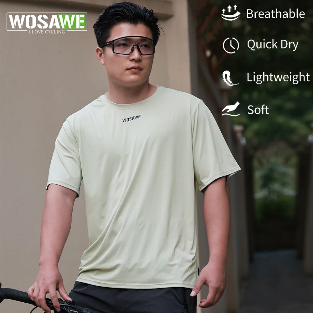 WOSAWE Cycling T-Shirts Summer Breathable Jersey Unisex Loos