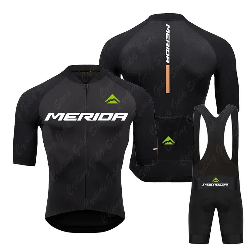 Merida Men short sleeve Jersey Summer Cycling sets Mountain