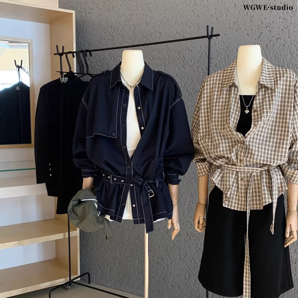 美式复古宽松气质牛仔短外套女