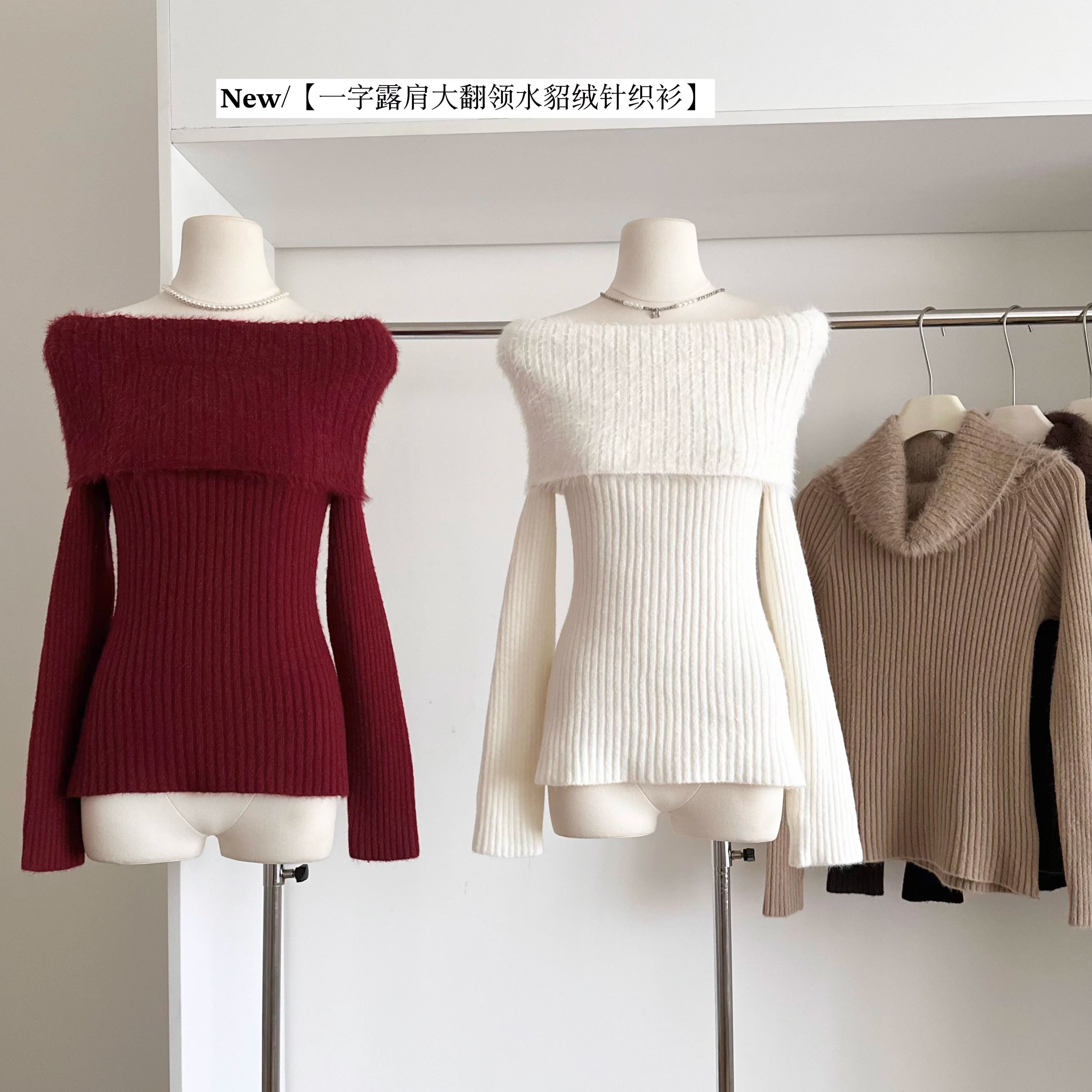 安哥拉红色毛衣秋冬巨好看