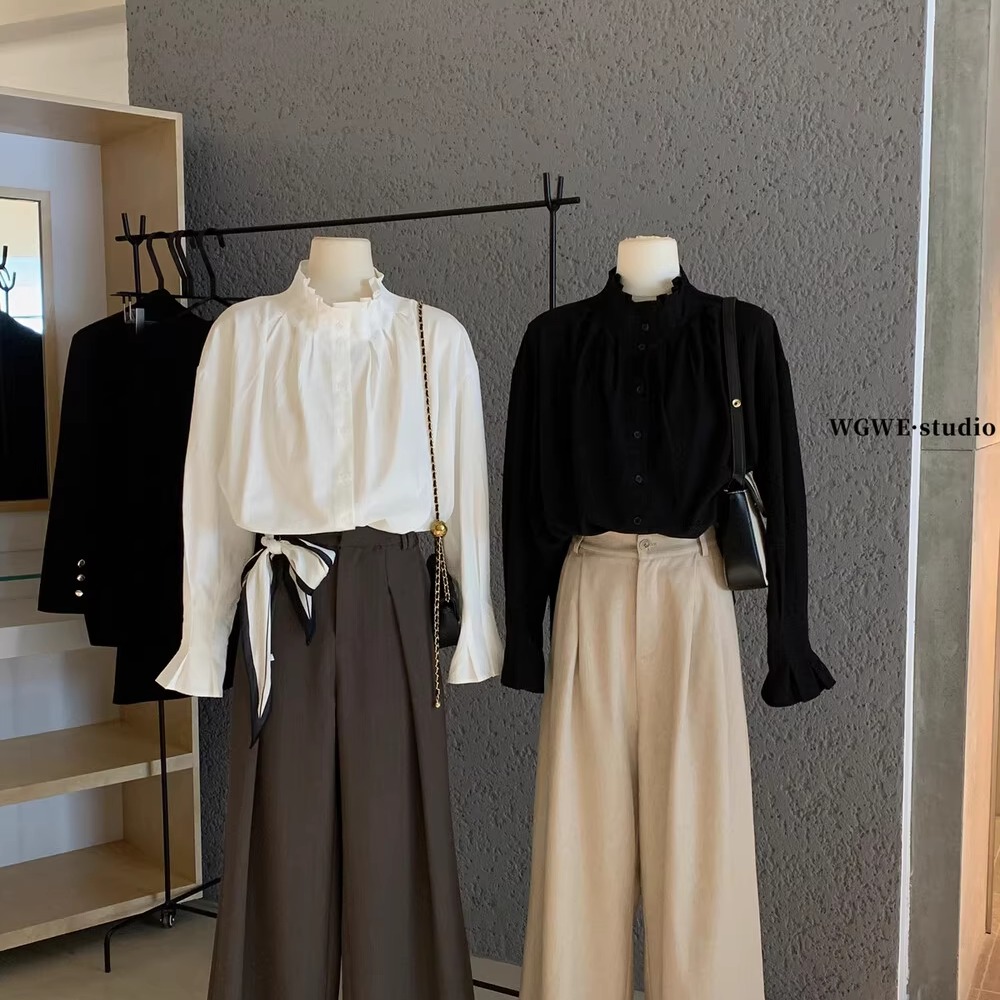 巨好看的早秋设计感小众衬衣