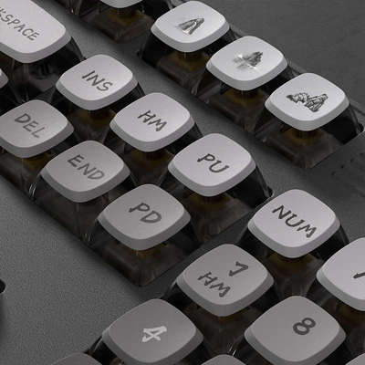 PIIFOX山水透明键帽XDA键帽PBT键帽双皮奶键帽热升华108键ASA键帽