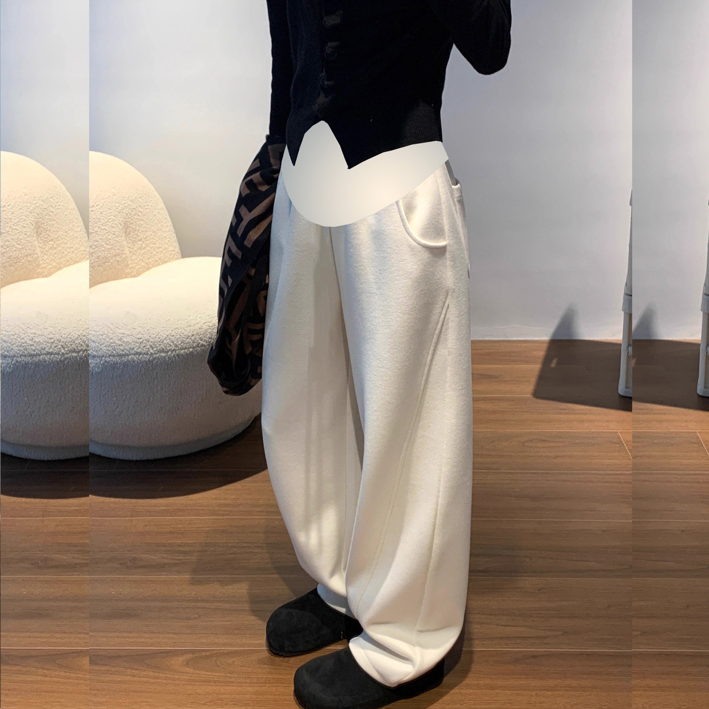 白色孕妇裤春秋新品休闲托腹运动裤宽松直筒阔腿裤垂感大码弯腿裤,孕妇装/孕产妇用品/营养,孕妇休闲裤,淘宝优惠券,粉丝福利购,淘宝优惠卷