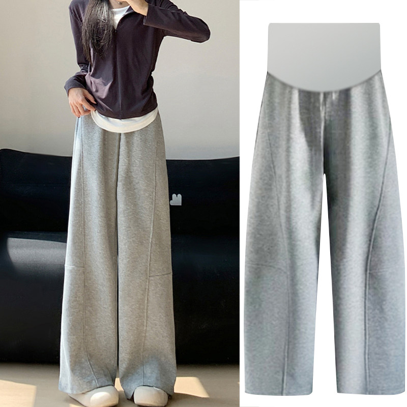 孕妇运动女春秋新款外穿拼接灰色宽松休闲香蕉阔腿裤大码时尚卫裤,孕妇装/孕产妇用品/营养,孕妇休闲裤,淘宝优惠券,粉丝福利购,淘宝优惠卷