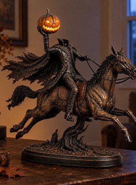 万圣节无头骑士万圣节恐怖氛围装饰品摆件跨境Headless Horseman