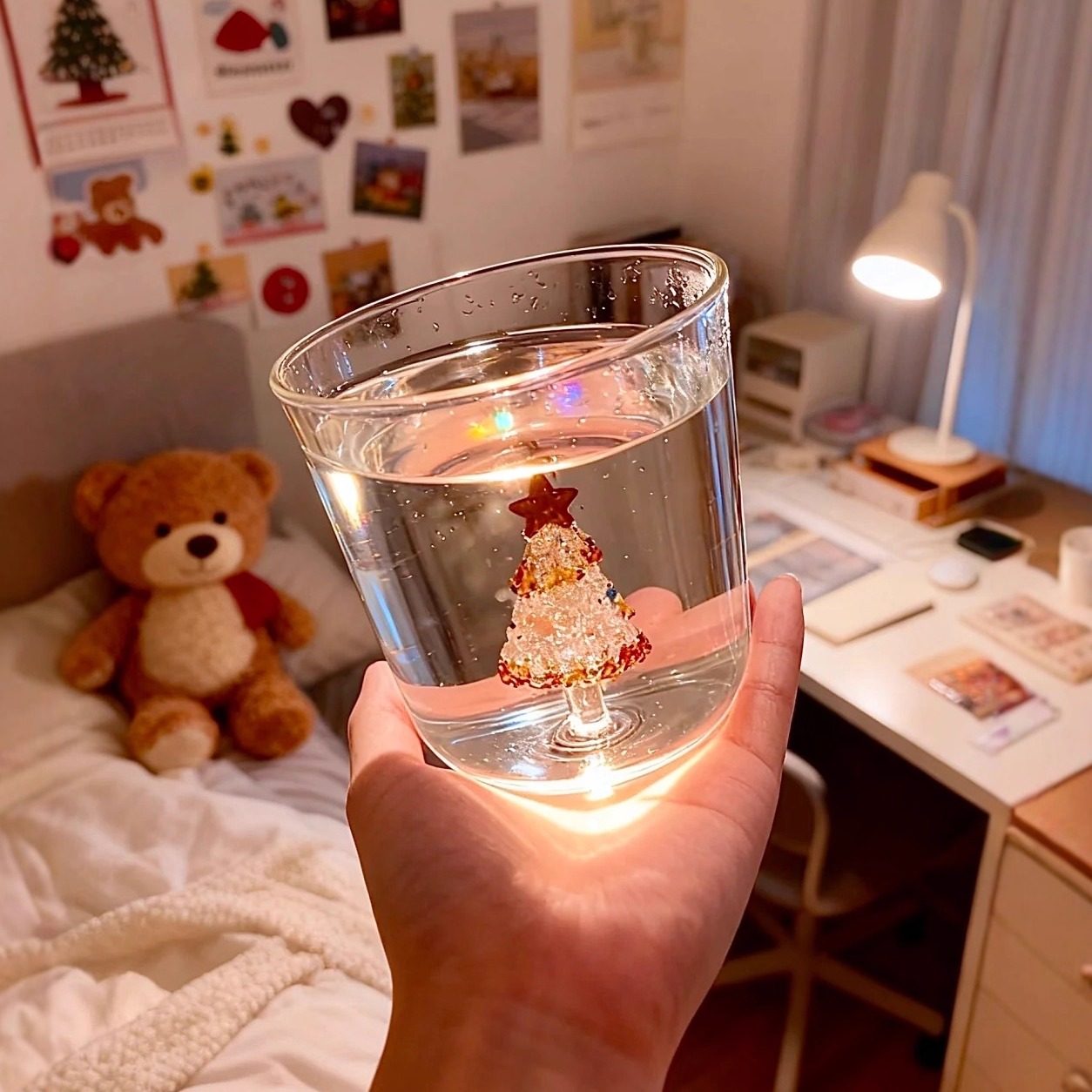 圣诞的打开方式创意手工圣诞树玻璃杯透明水杯圣诞节礼物装饰杯子,节庆用品/礼品,文化创意杯子,淘宝优惠券,粉丝福利购,淘宝优惠卷