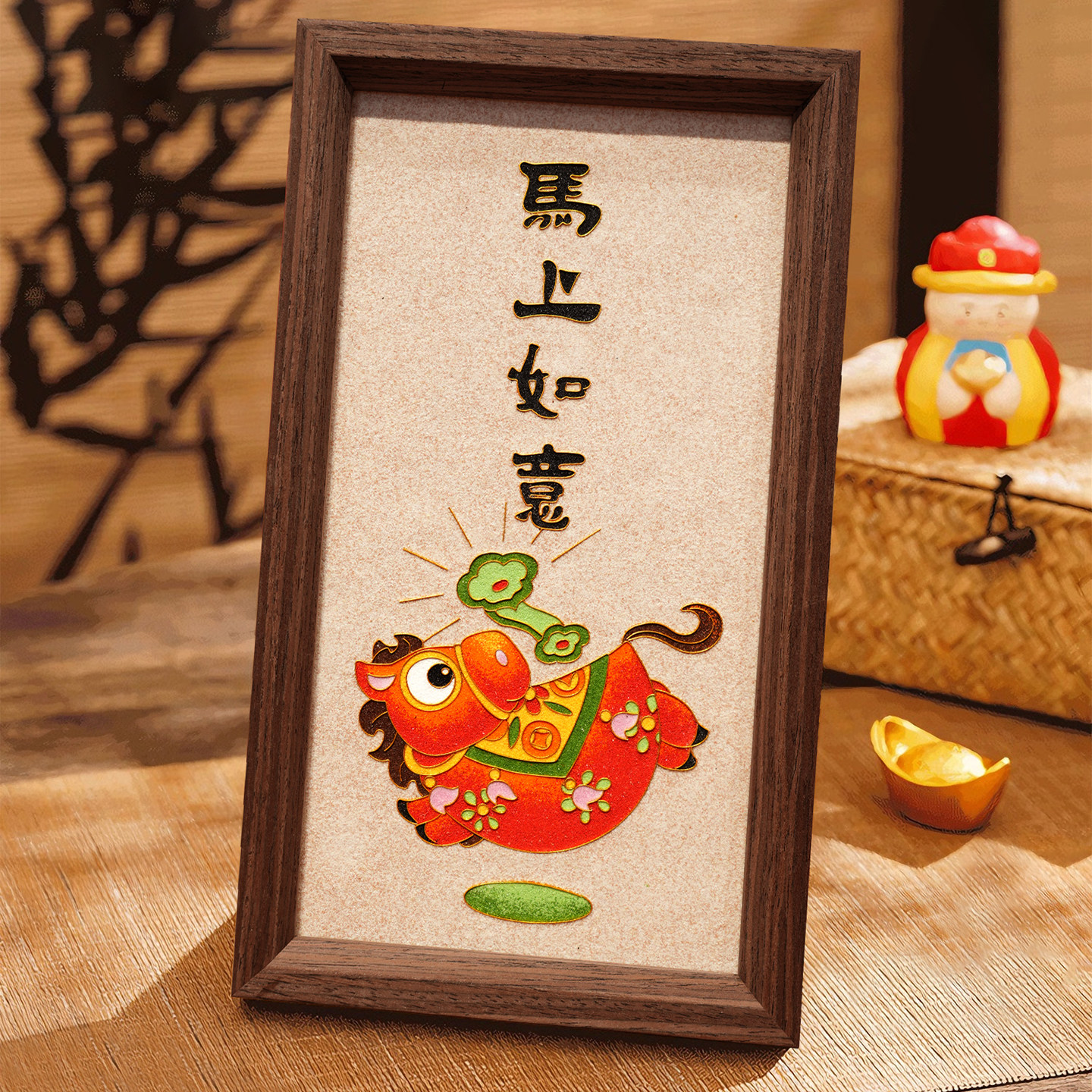 马年非遗好寓意喜庆景泰蓝掐丝珐琅画手工diy材料包 新手可完成,特色手工艺,景泰蓝,淘宝优惠券,粉丝福利购,淘宝优惠卷