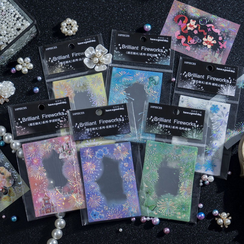璨若烟火系列防水贴纸手帐装饰