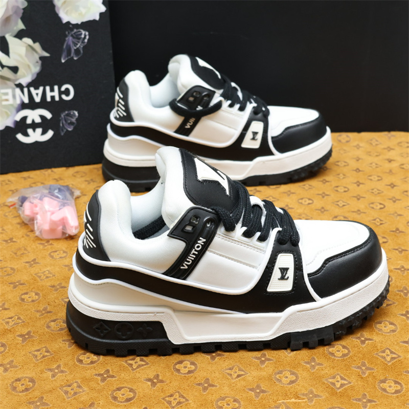 小胖丁黑白厚底面包鞋