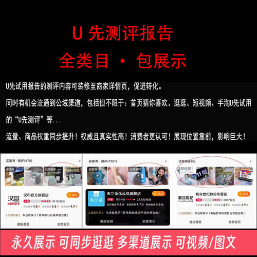 U先试用测评报告逛逛图文短视频种草报告有好货展示