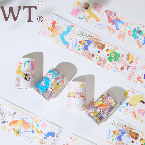 WT原创手帐胶带和纸手账贴纸盐系