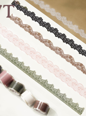 WT原创胶带 巴洛克蕾丝物语 异形模切PET胶带花边手帐胶带清新INS