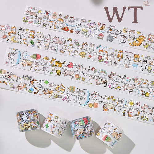 WT猫咪派对模切免剪和纸胶带