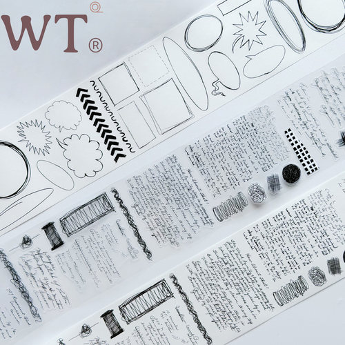 WT手账胶带字素文字基础盐系