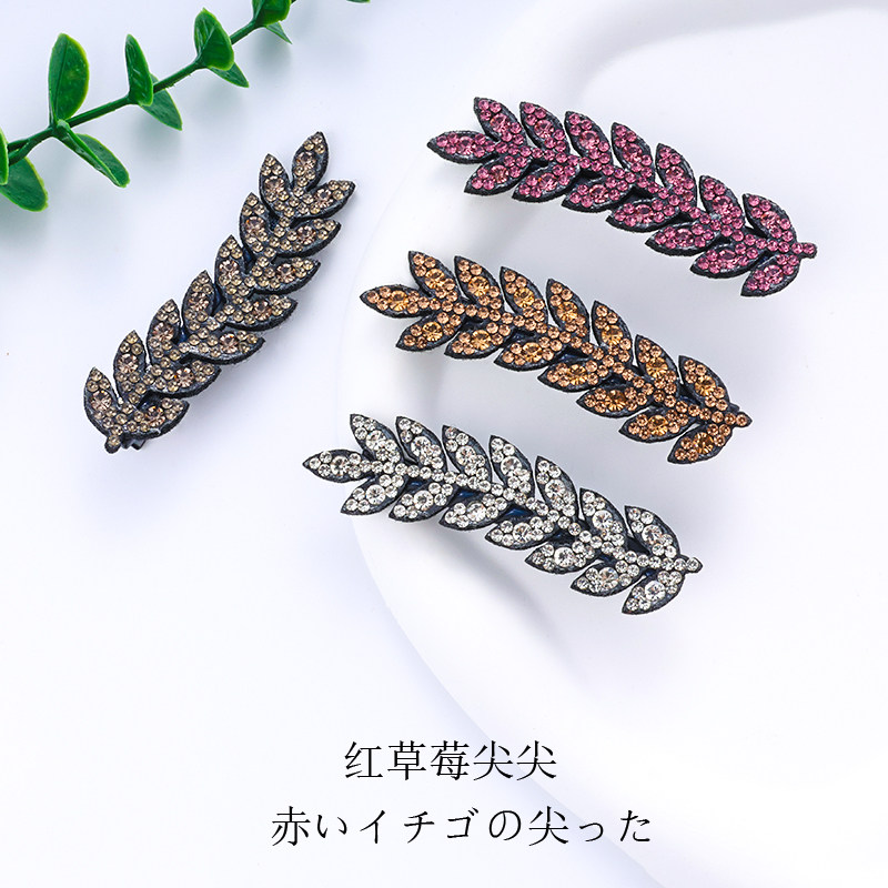 闪钻麦穗发夹女后脑勺2025新款