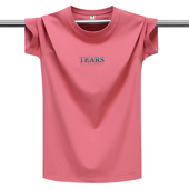 新款 青年宽松大码 薄款 2025夏季 短袖 t恤男圆领纯棉半袖 休闲情侣装