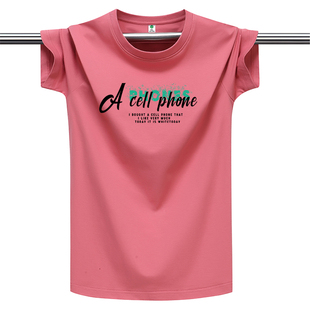 新款 打底衫 2025短袖 百搭半袖 t恤男青年纯棉圆领宽松情侣大码 夏季