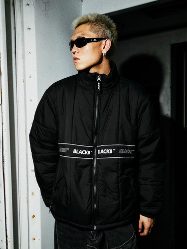 BLACK8MOB厚冬季3M反光棉服