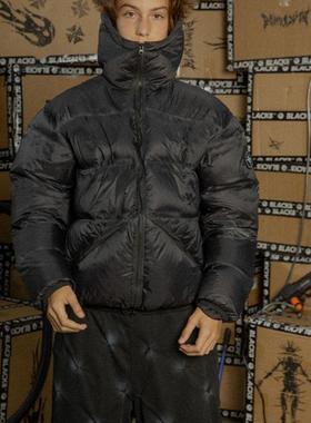 【BLACK8MOB】2024AW美式复古空气连帽可替换徽章羽绒服 保暖外套