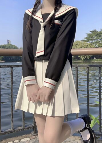 水手服长袖中间服日系