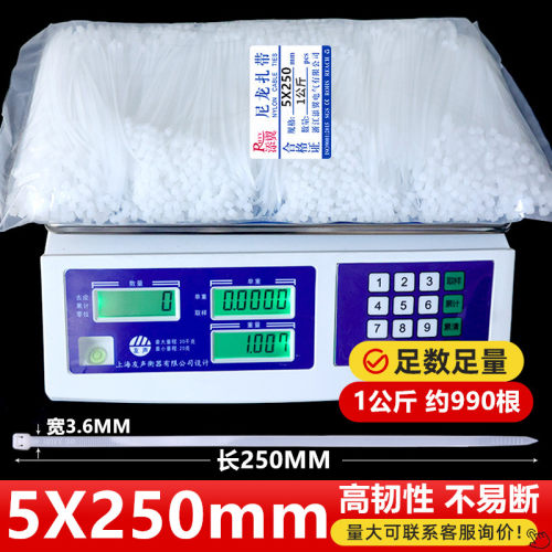5*250尼龙扎带高强力塑料卡扣