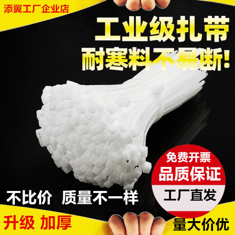 添翼 国标尼龙扎带 塑料卡扣强力扎线带批发电线捆绑带固定器自锁