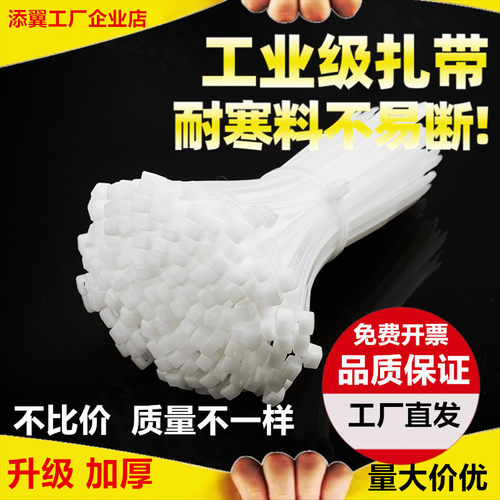 添翼 国标尼龙扎带 塑料卡扣强力扎线带批发电线捆绑带固定器自锁