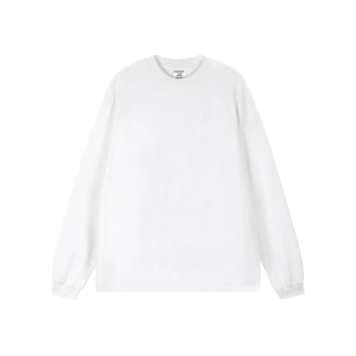 Хлопковый демисезонный базовый приятный телу лонгслив для отдыха, оверсайз