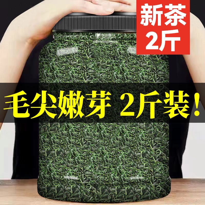 【两斤1000g毛尖绿茶】2024新茶叶正宗明前高山云雾茶春茶浓香型 茶 特色产区绿茶 原图主图