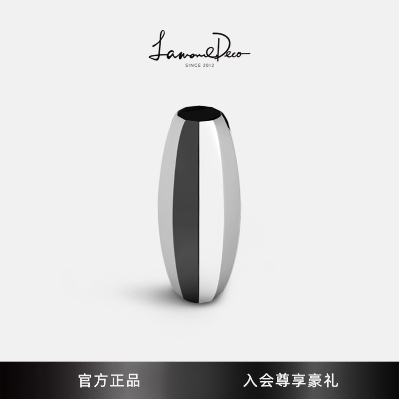 高端北欧风几何切面不锈钢花瓶