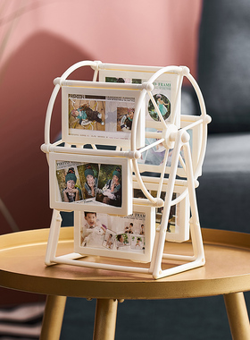 欧式复古旋转创意摩天轮家居客厅装饰品摆件房间照片小相框礼物