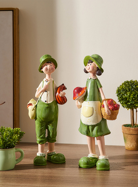 创意情侣摆件卡通可爱家居客厅桌面电视柜卧室装饰送闺蜜生日礼物