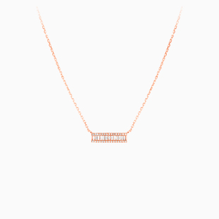 流光系列18K金镶钻玫瑰金白金项链珠宝 DJULA茱蕊 24期免息