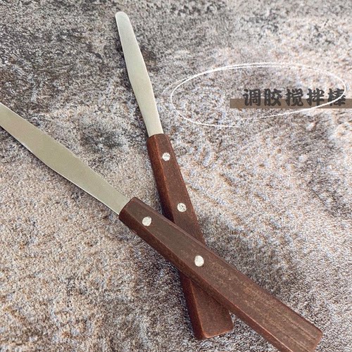 Richgel美甲工具调胶棒搅拌日式新款不锈钢调色刀网红小红书流行