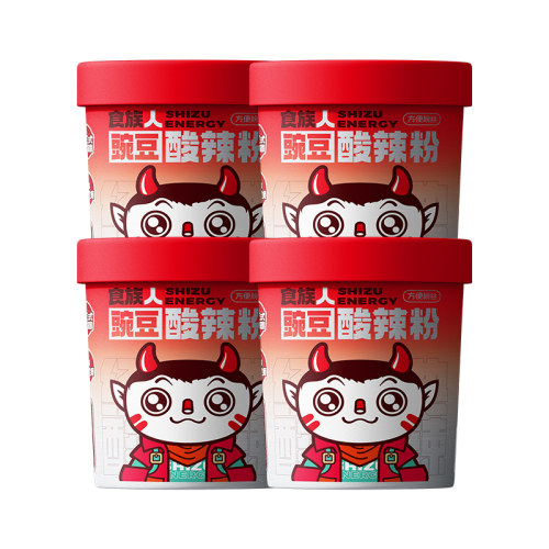 食族人豌豆酸辣粉4桶装