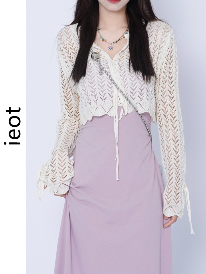 2023新款法式茶歇两件套设计感小众收腰显瘦减龄修身气质连衣裙女