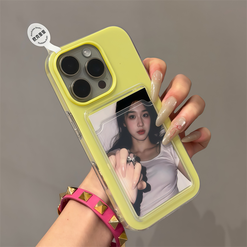 ins夏日多巴胺果冻卡包适用iPhone16pro苹果14手机壳15ProMax新款13高级12男女11情侣16全包ProMax防摔Pro套