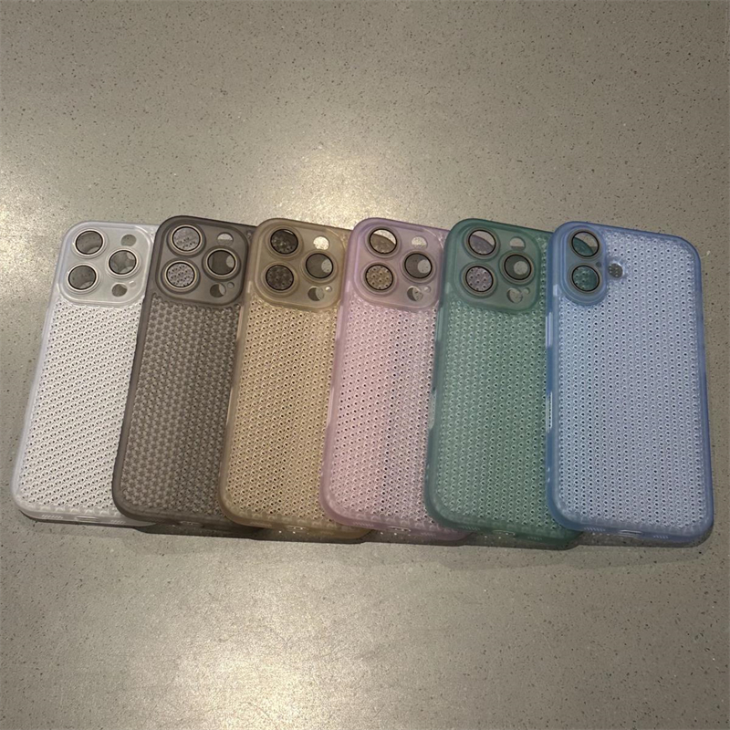 【透气散热】苹果1615promax手机壳iPhone14promax新款13Pro防摔保护套12全包带镜头膜男女通风夏季游戏洞洞